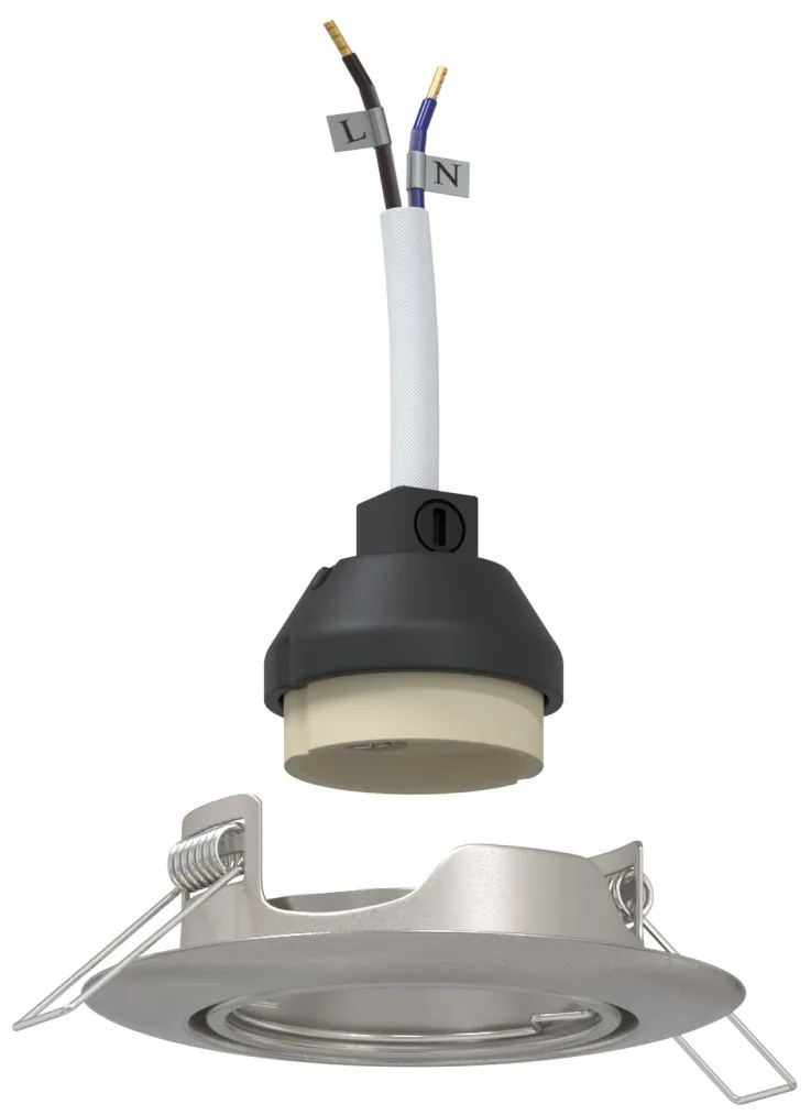 Beépíthető Spotlámpák 24 db Kerek GU10 Ezüst Ø90 mm Acél