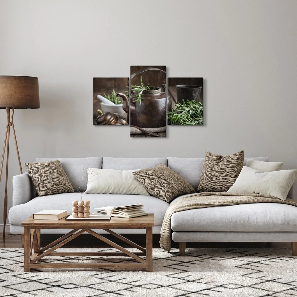 Kép - Teáskanna rozmaringgal (90x60 cm)