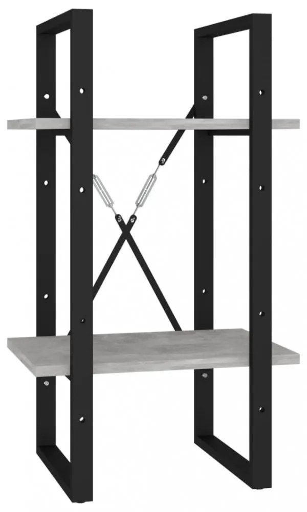 5 szintes betonszürke szerelt fa könyvszekrény 40 x 30 x 175 cm