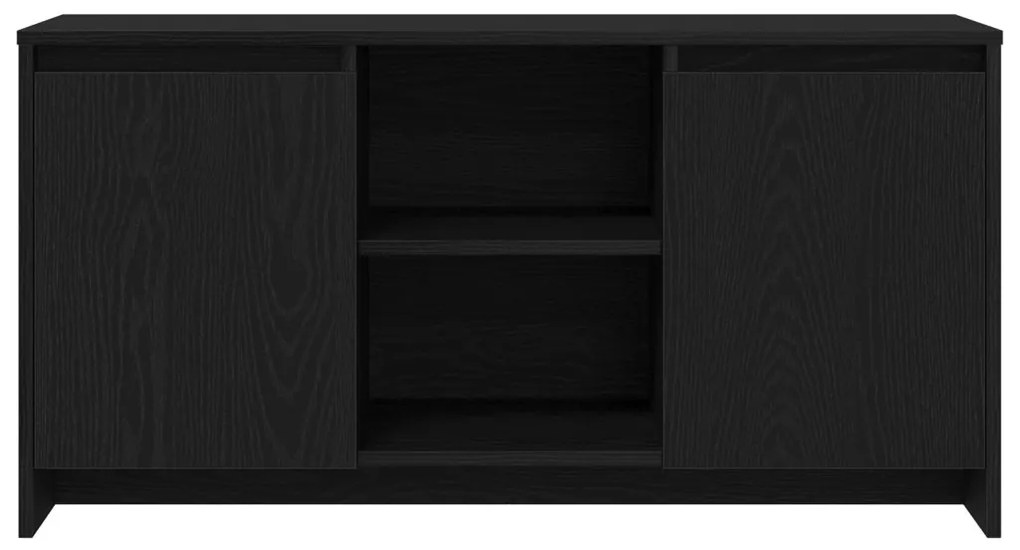 TV Szekrény Fekete Tölgy 102x37,5x52,5 cm Mérnöki Fa