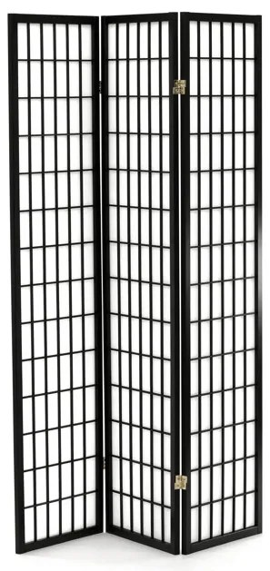 Fekete Tömörfa Paraván. EF-E803 BK