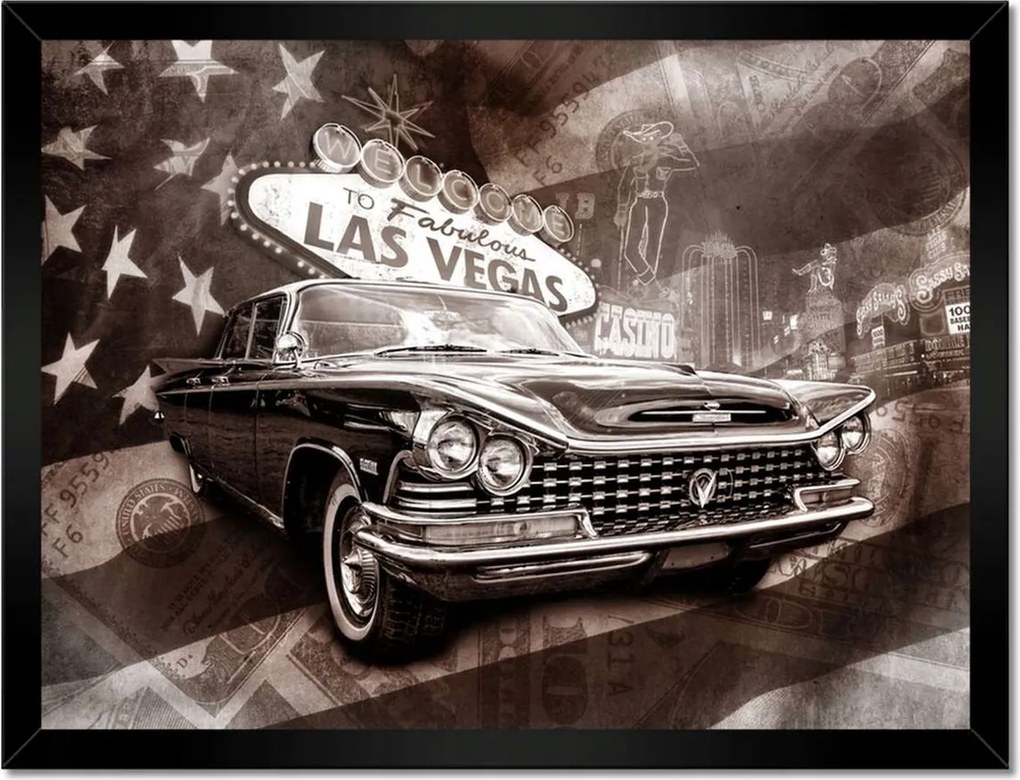 Poszterek keretben 40x30 Kaszinó Las Vegasban