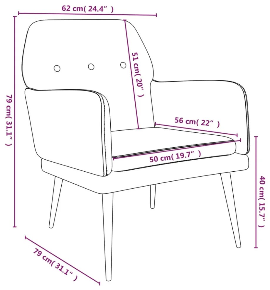 sárga bársonyfotel 62x79x79 cm