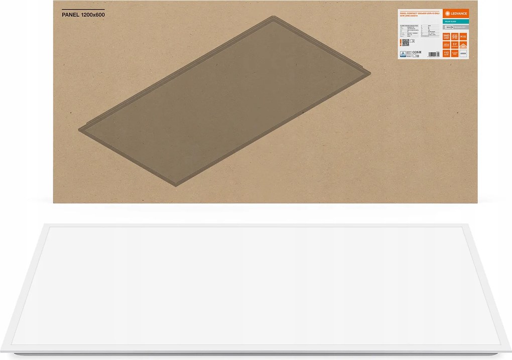 Led panel Irodai lámpatest Mennyezeti lámpa 53W 5830lm 4000K 120x60cm UGR19