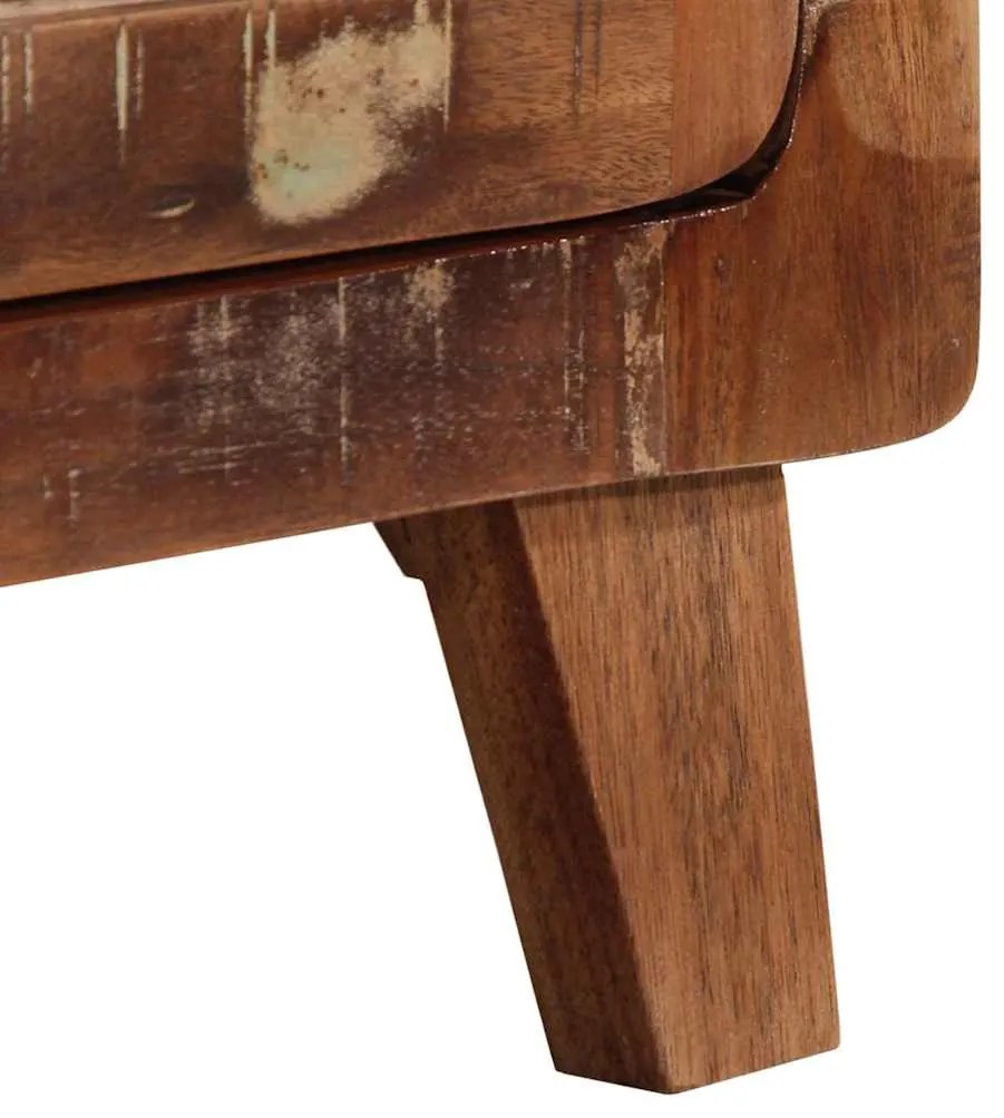 tömör újrahasznosított fa TV-szekrény 105x46x32 cm