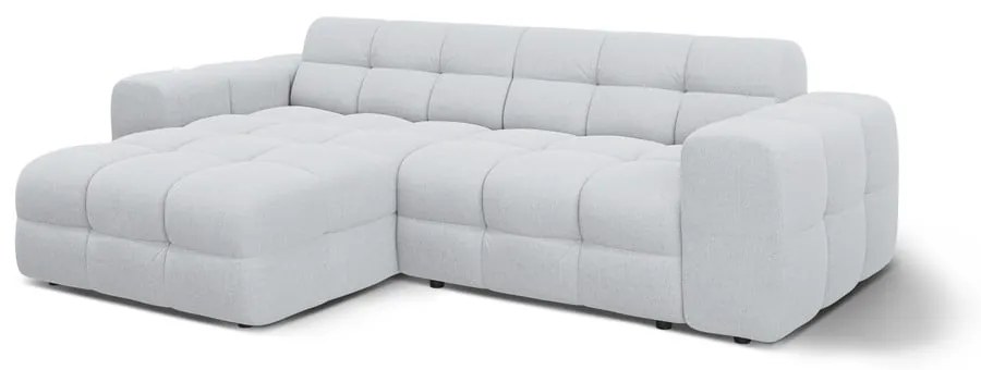 Világosszürke sarokkanapé (bal oldali-heverő résszel) Kendal – Micadoni