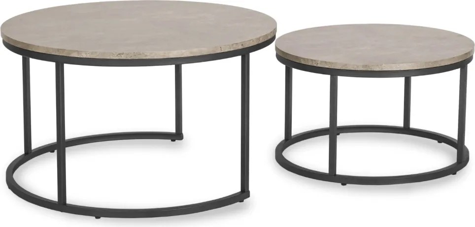 Dohányzóasztal szett ROCKY MAX beton/fekete