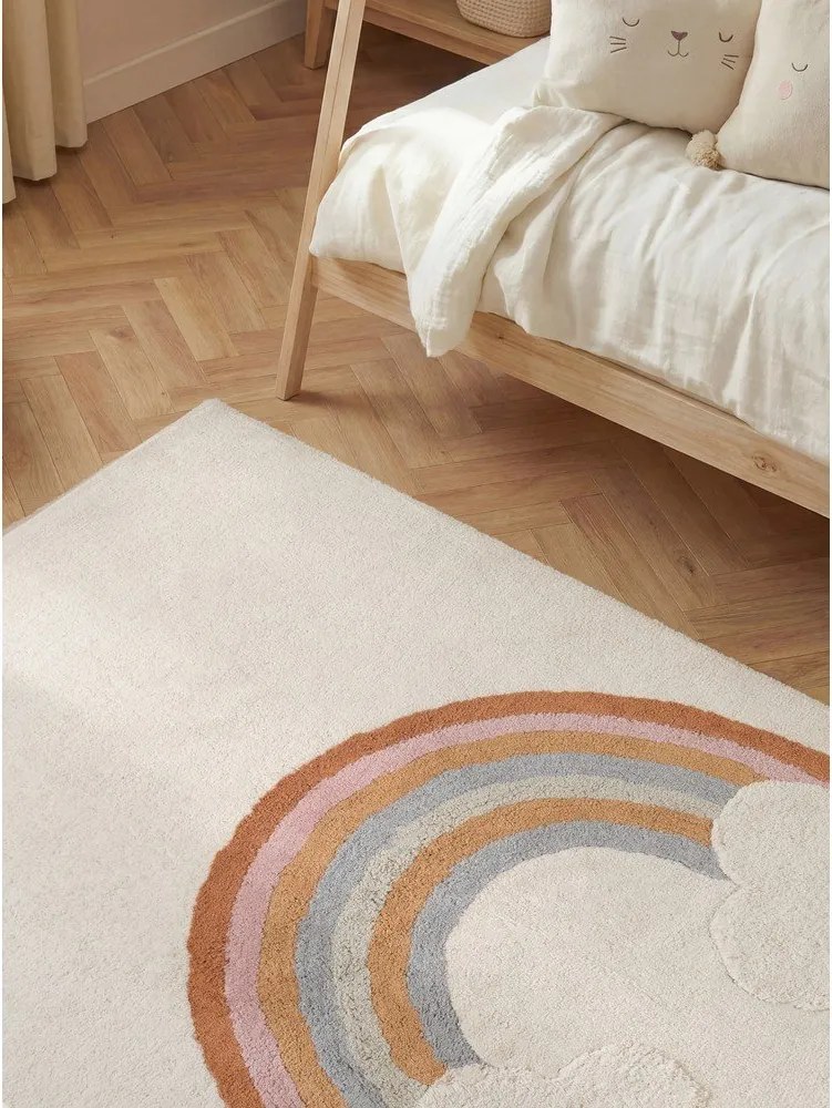 Krémszínű mosható-kézi szövésű pamut gyerek szőnyeg 140x200 cm Snuggle Petite – Hanse Home