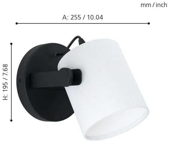 Eglo 43427 - Fali lámpa HORNWOOD 1 1xE27/28W/230V