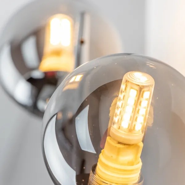 Brilagi - LED fali lámpatest MISTEL 3xG9/3W/230V fekete króm/füstszínű