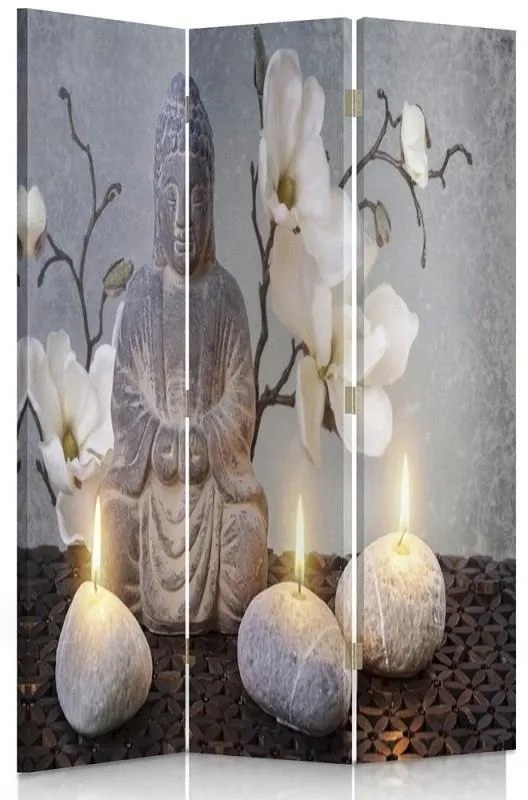 Gario Paraván Buddha gyertyafényben Méret: 145 x 170 cm, Kivitelezés: Klasszikus paraván