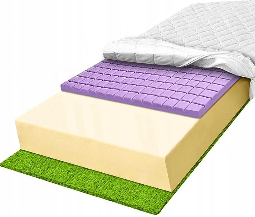 H2 H3 Habszivacs matrac 150x200 tengeri fű légáteresztő 27 cm merevített