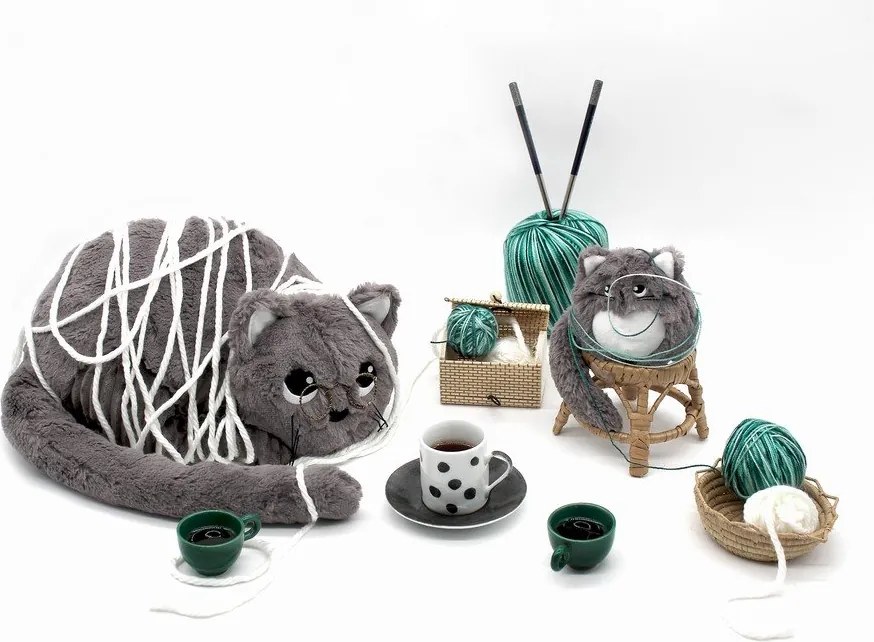 Plüssjáték szett 2 db-os Ptipotos Miaou – Les Deglingos