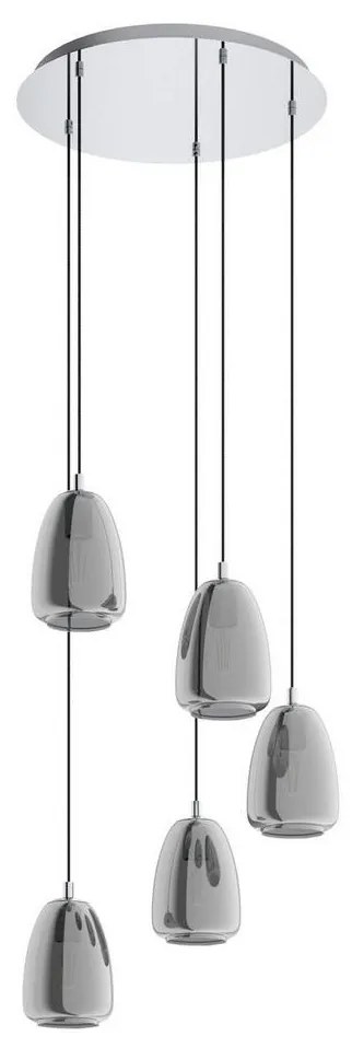 Eglo 98617 - Csillár zsinóron ALOBRASE 5xE27/40W/230V