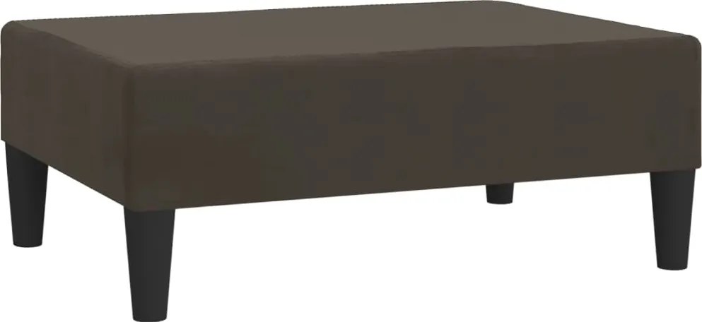 vidaXL sötétszürke bársony lábzsámoly 78 x 56 x 32 cm