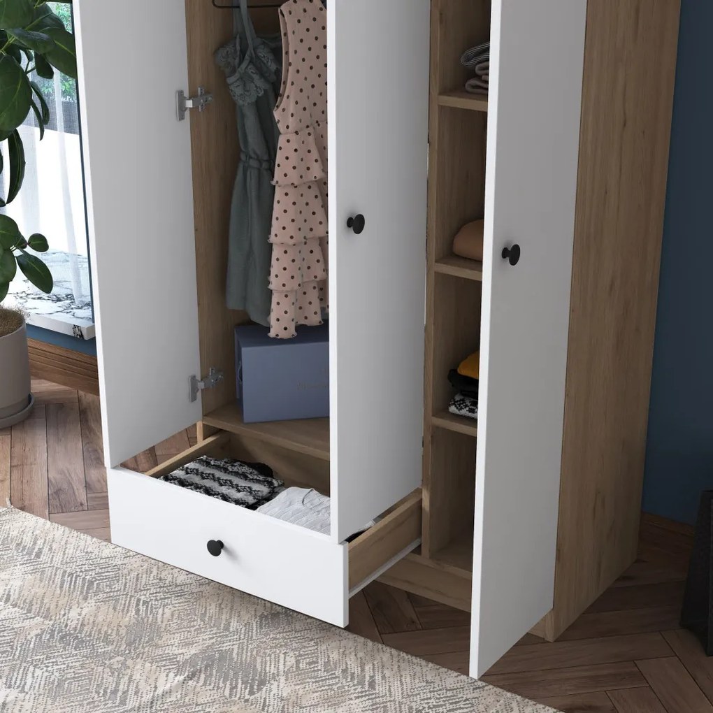 Gardróbszekrény, 90 cm – BA117