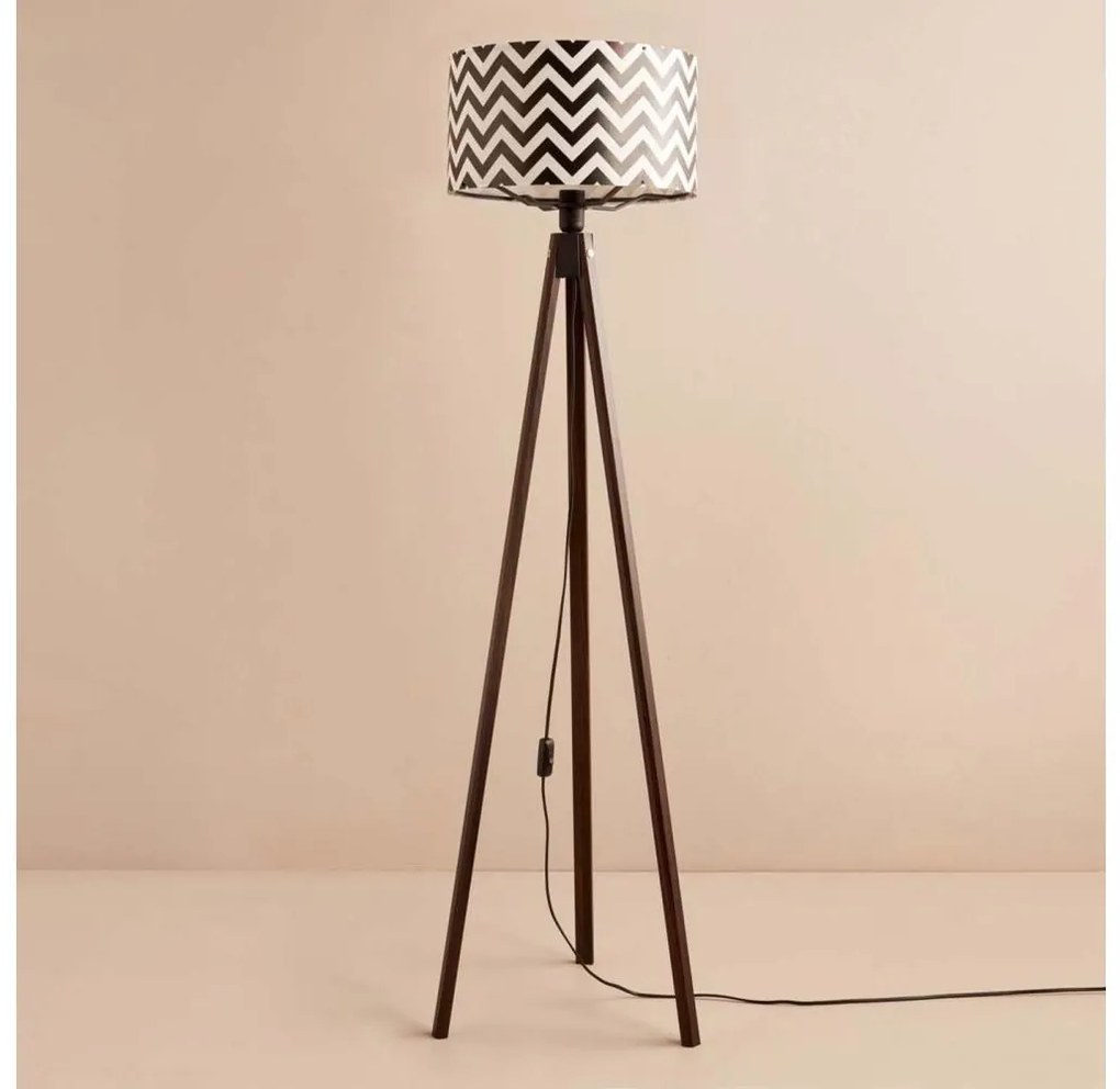 Állólámpa AYD 1xE27/40W/230V barna/fekete/fehér