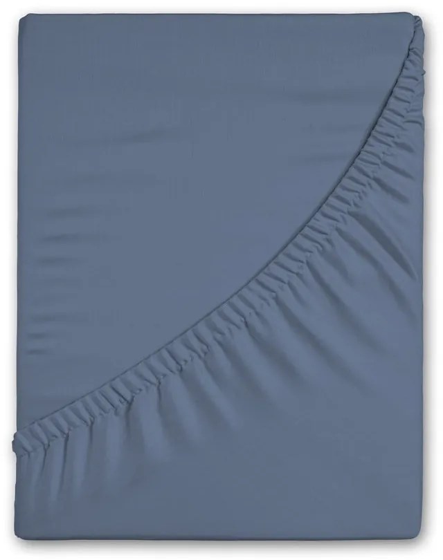 Kék gumis flanel lepedő 90x200 cm – Good Morning