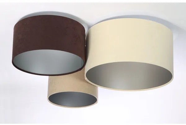 Mennyezeti lámpa SPACE 3xE27/60W/230V krém/barna/bézs