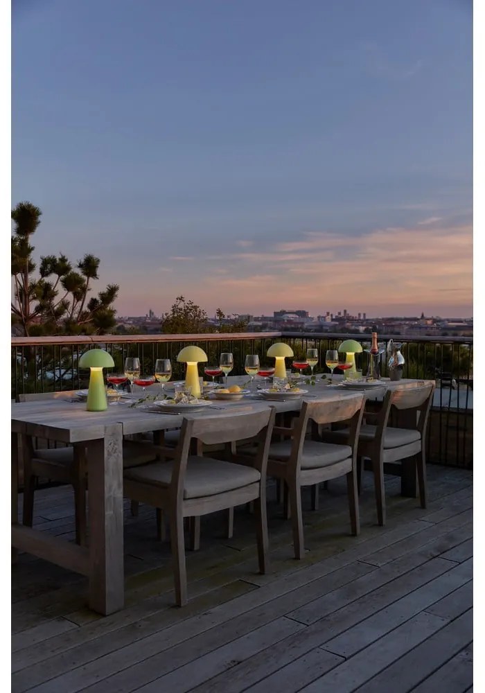 Zöld LED asztali lámpa távirányítóval (magasság 28 cm) Sam – Sirius