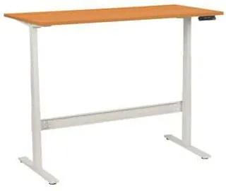 Manutan Expert  Manutan irodai asztal, elektromosan állítható magasság, 160 x 80 x 62,5 - 127,5 cm, egyenes kivitel, ABS 2 mm, bükk%
