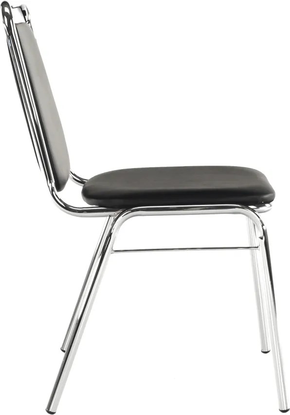 Szék tárgyalóterembe, fekete textilbőr, ZEKI