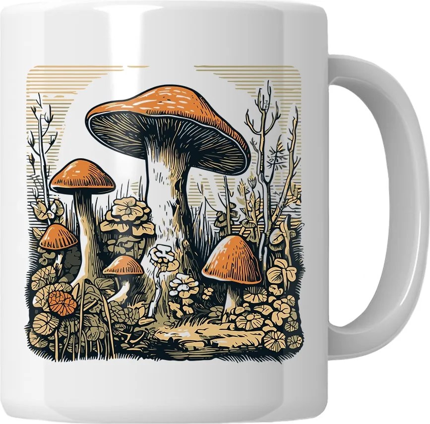 Bögre Gomba Ajándék Gombakészítőnek Gomba Erdő