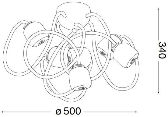 Ideal Lux - LED Rugalmas felületre szerelhető csillár OCTOPUS 6xG9/3W/230V színes