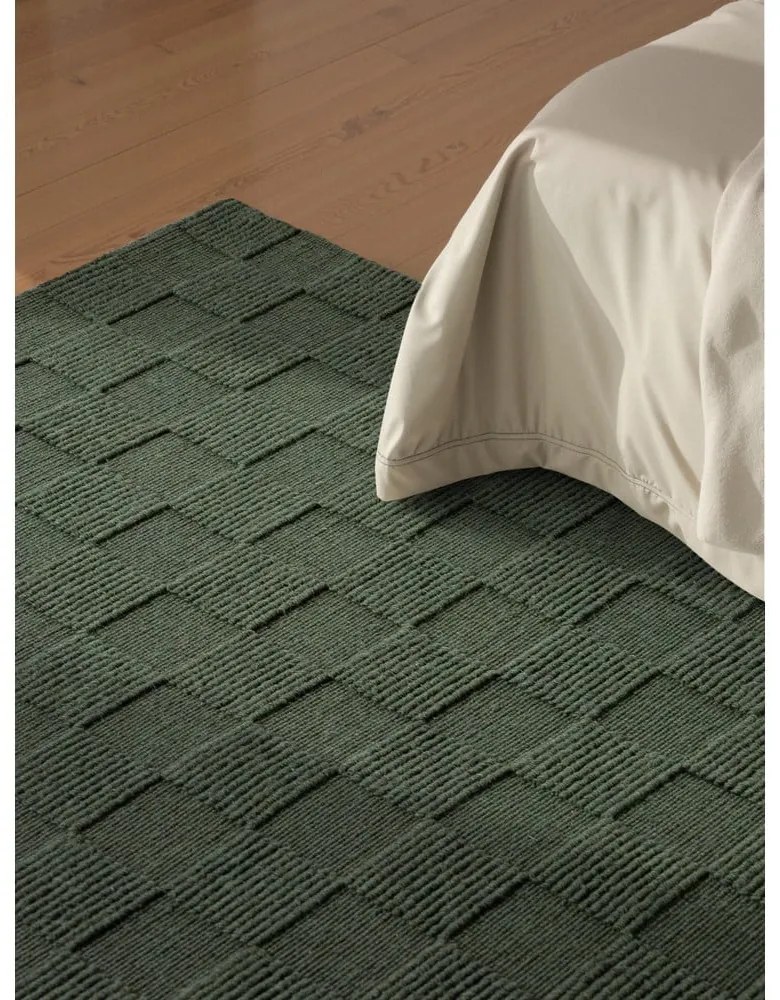 Sötétzöld kézi szövésű gyapjú szőnyeg 200x300 cm Scala – Villeroy&Boch
