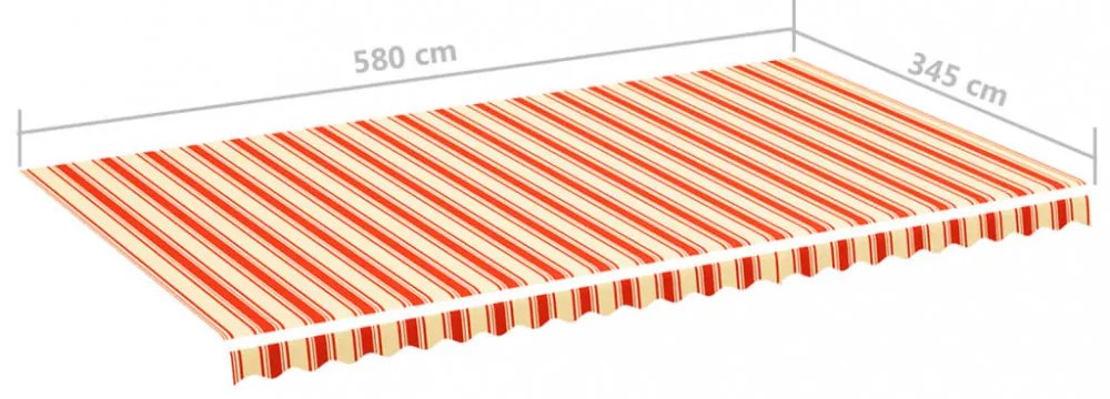 sárga és narancssárga csere napellenző ponyva 6 x 3,5 m