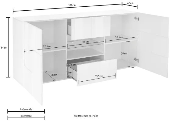 SERIAN komód sonoma tölgy