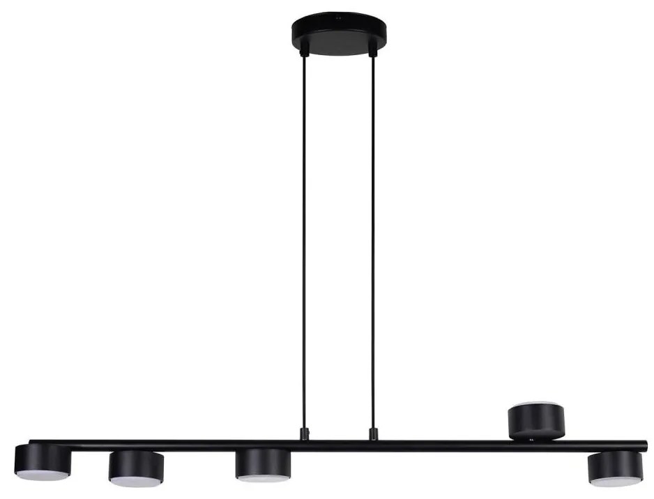 Csillár zsinóron PUNTO 5xGX53/12W/230V fekete