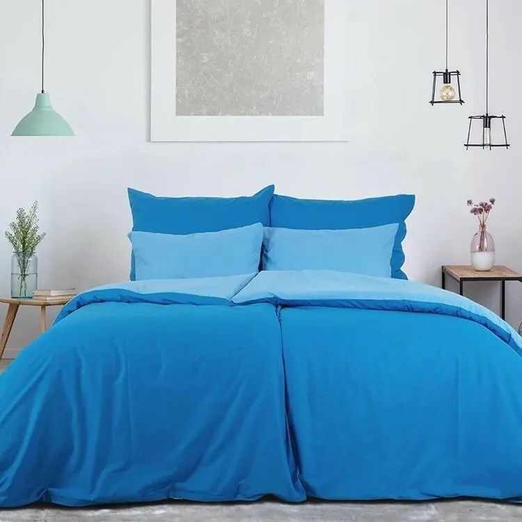 B.E.S. Petrovice Pamut ágynemű Double face kobalt/égkék