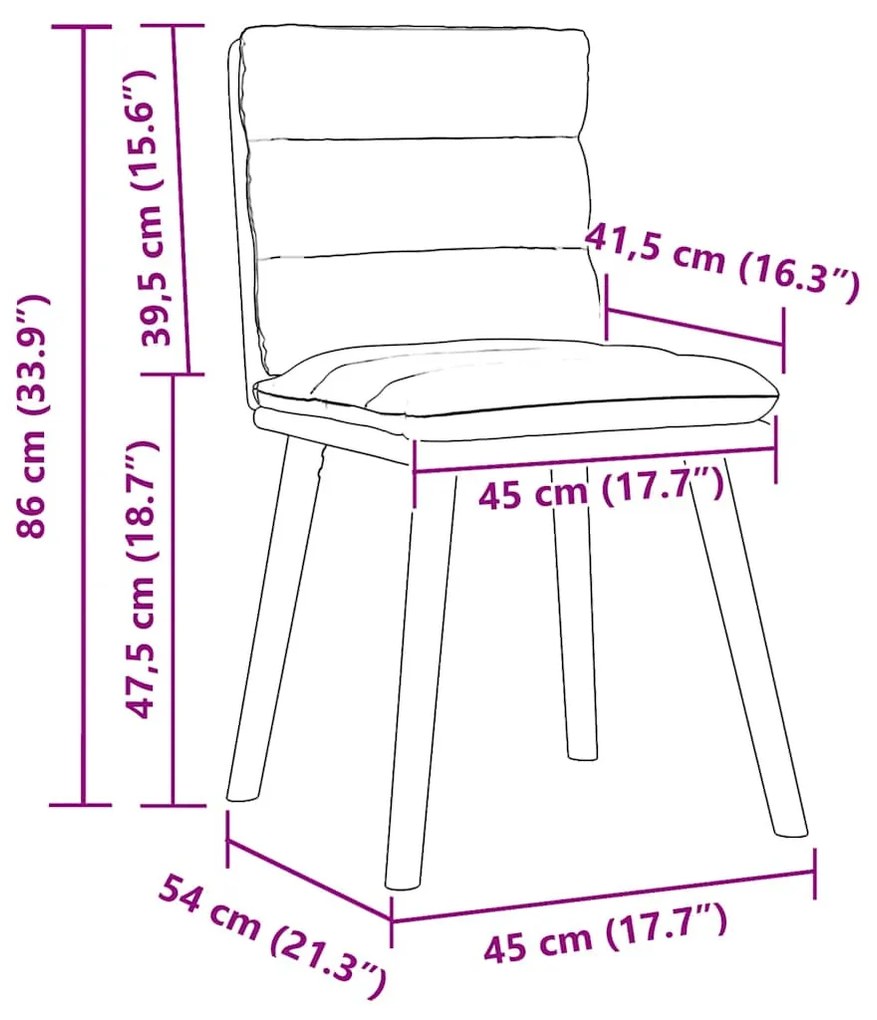 vidaXL étkezőszékek 6 db Jeans kék szövet