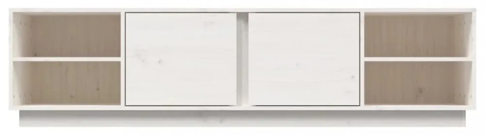 fehér tömör fenyőfa TV-szekrény 156 x 40 x 40 cm