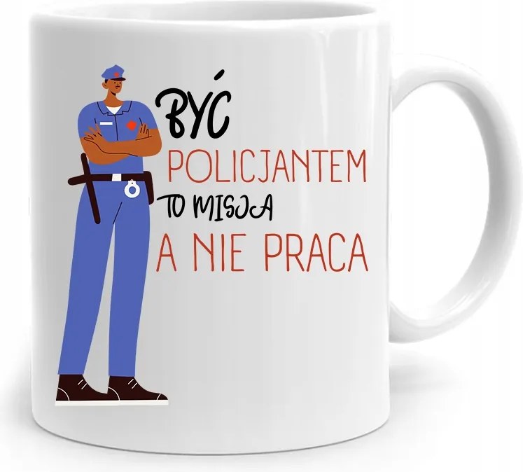 A Rendőrnő Bögre Küldetés Nem Munka nyomott mintával