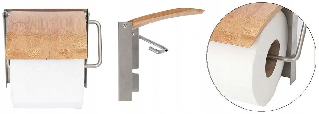 Falra szerelhető wc papír tartó Bamboo 390227