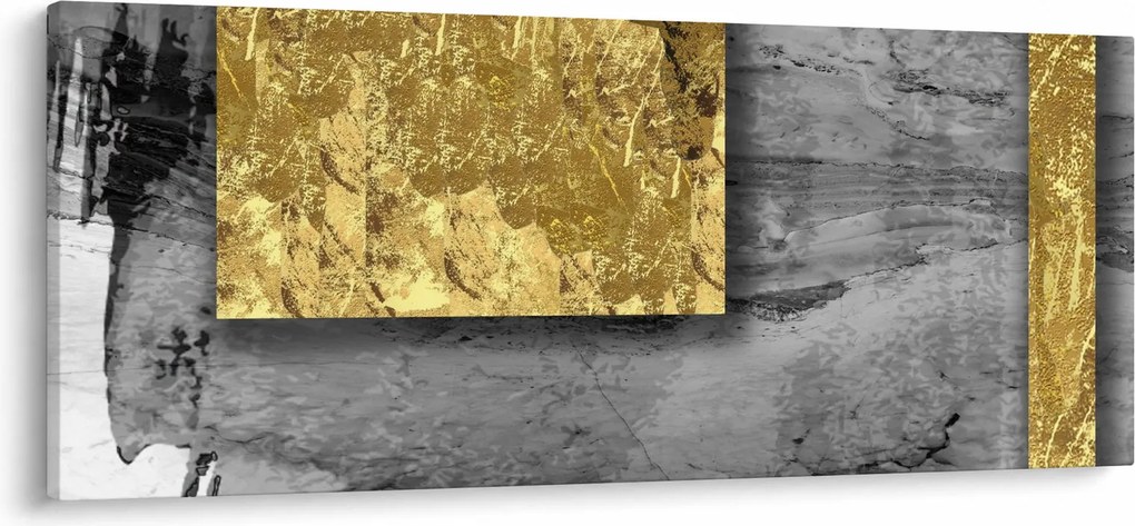 Kép - Arany négyzetek N⁰2 (120x50 cm)