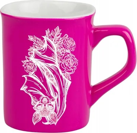 Kerámia bögre 250 ml gravírozott denevér különböző színekben