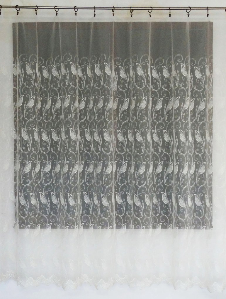 Mg Függöny Alt napellenző hímzés villanó ekrü 300x250