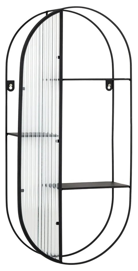 Fekete többszintes fém fali polc 32 cm Newcastle – House Nordic
