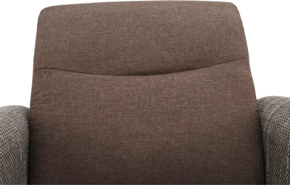 Fotel, barna/ sötétbézs, MILO