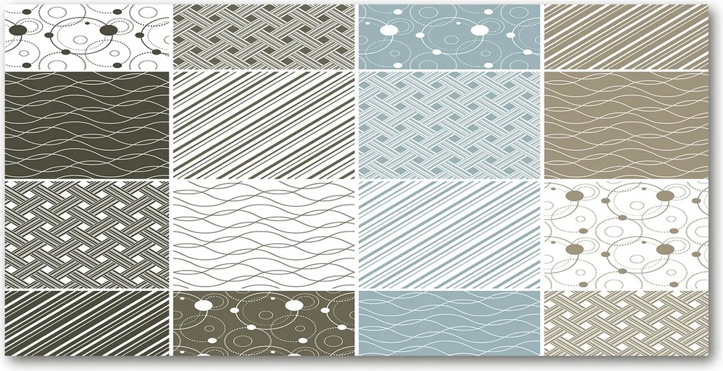 Konyhai panel Geometrikus minták 120x60 Ragasztó