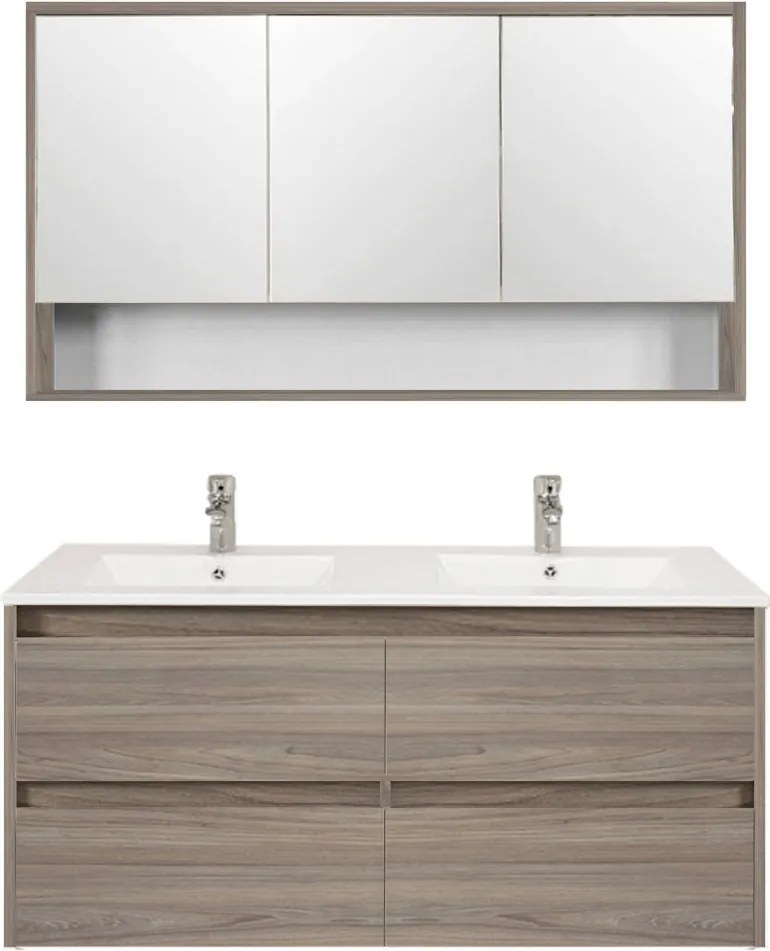 Porto 120 komplett fürdőszoba bútor rauna szil színben