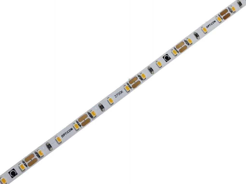 Led Szalag 12V DC Fehér Meleg 2700K 7,2W/m 600 Smd 2216 IP20 4mm Opticon