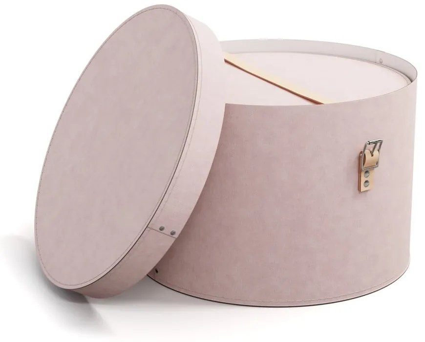 Világos rózsaszín fedeles karton tárolódoboz szett 2 db-os ø 37,5x25 cm Rut Restore Paper Laminate – Bigso