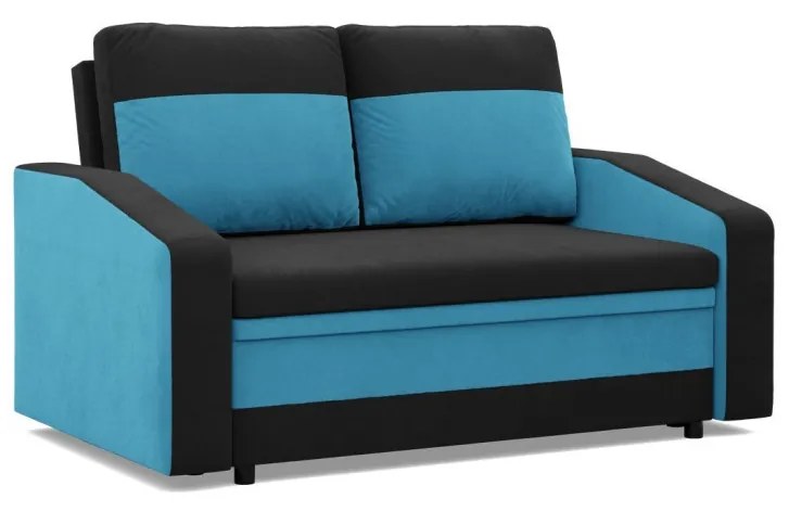 Hewlet kanapé, szövet anyag, fekete - kék