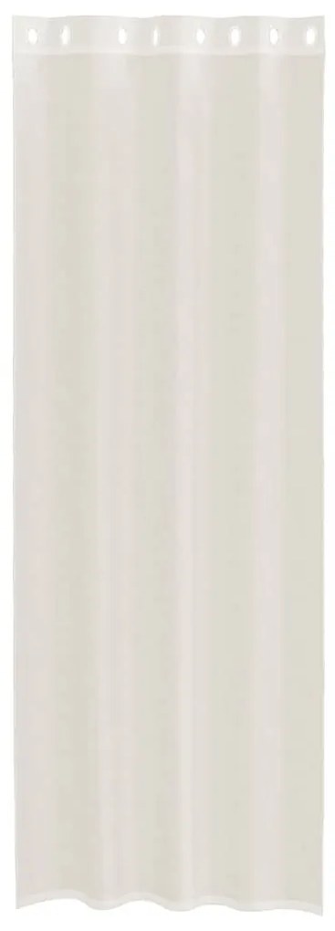 2 db krémszínű fátyolfüggönyök rojtokkal 140x300 cm