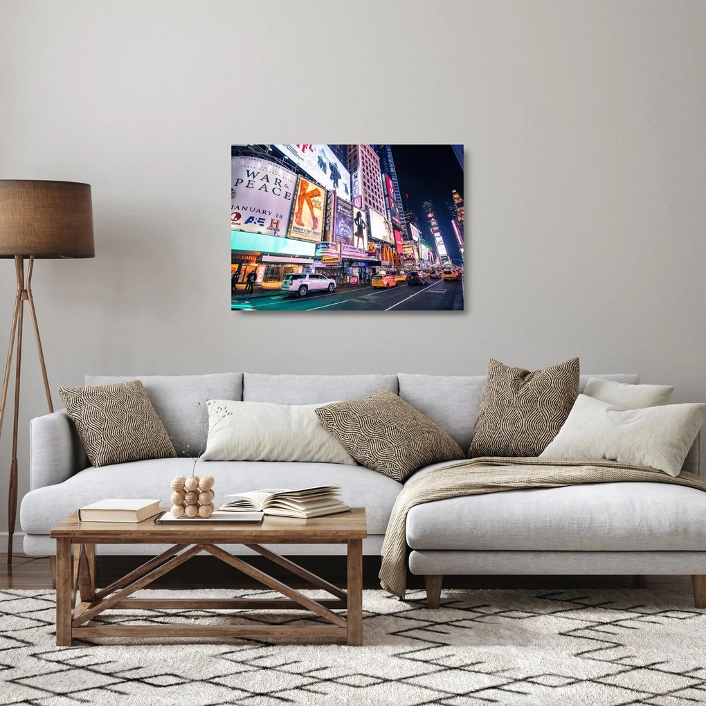Kép - New York Theater District (üvegen) (70x50 cm)