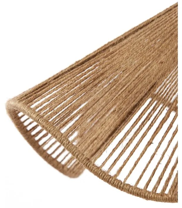 Natúr színű függőlámpa juta búrával ø 48 cm Fodara – Light & Living